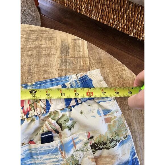 Lands' End Hoffman Fabrics Tropical Print Swim Trunks Men's Size 36-38 - Picture 6 of 8